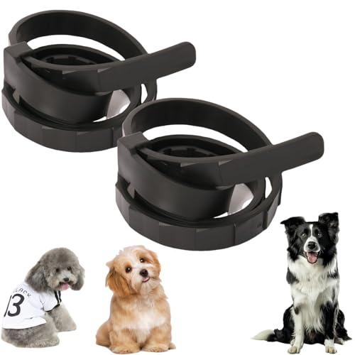 2PCS Dog Col/lars,Adjustable Col/lar for Dogs,Dog Col/lars with Natural Essential Oils,Fle/a and Ti/ck Treatment for Do/gs,Do/g Fle/a And Ti/ck Treatment,Barking Coll/ar,Anti Bark Col/lar(BLACK DOG)