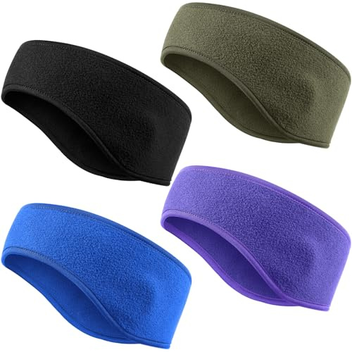 BBTO 4 Diademas Polar para Niños Calentador de Orejas de Invierno Diademas Orejeras para Niños Deporte Correr(Colorido)