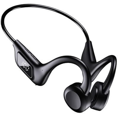 2026 NEW Bone Conduction Headphones，Open-Ear Sports Earphones with Mic，Sweat Waterproof Air Conduction Bluetooth Wireless Headset for Running Workout Driving，8H Playtime，Pulggable Memory Card