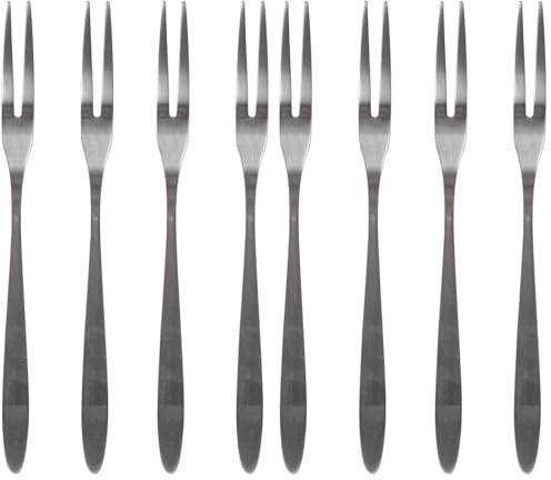 HOME DECO FACTORY, KU6718, Fourchette à Escargot en Acier Inoxydable, Design élégant et Ergonomique, idéale pour Vos Repas raffinés, Longueur 135 cm, Couleur Argent (Lot de 2)
