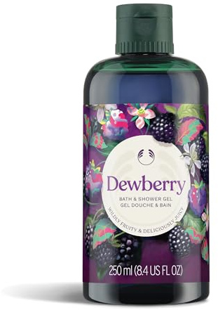 The Body Shop Dewberry Bath & Shower Gel (1x 250ml) Refreshing Body Wash with Fruity and Floral Scent, Gentle Cleanser with Community Fair Trade Aloe Vera, Vegan Certified, 250ml