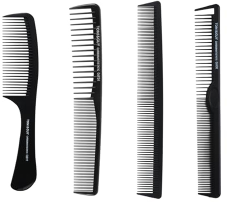4 PzPettine Barba Uomo Donna, Pettine Denti Stretti