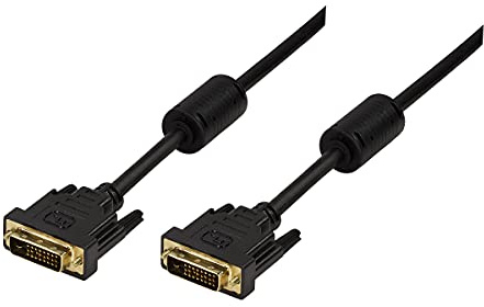 LogiLink CD0001 - Cable DVI (2X Macho, 2X Ferrite Core, Dual Lin, 2 m) Negro