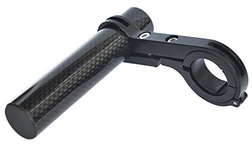 UPANBIKE Cykelstyre förlängning av kolfiber, klämma i aluminiumlegering för hastighetsmätare, cykelstrålkastare, lamphållare (svart, 10 cm, enkel klämma)