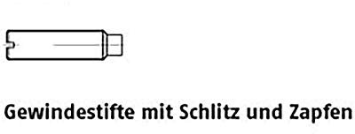 Perni per fucile con intaglio ISO 7435 14 H M 10 X 25 VE = S 50 pezzi