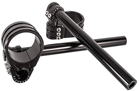 CNC Aluminium Motorrad Stummellenker Umrüstsatz Verstellbare Raiser 55mm Clip 7/8 Zoll Stangen für R Nine T R9T 2014-2020 (Schwarz)