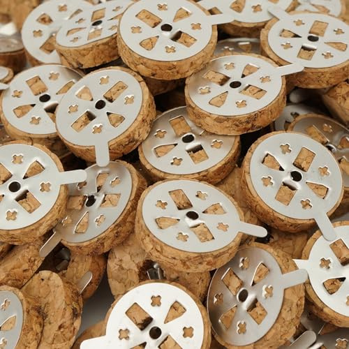 WIAONE Galleggianti rotondi in sughero per stoppini greco-ortodossi lampade a olio di veglia | Candele galleggianti | Altare domestico | Angolo di preghiera (20)