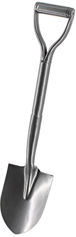 Rekord Minischaufel für Unterwegs (Ganzstahl) Länge 70 cm Breite 15 cm mit D-Griff Campingschaufel, Schaufel, Multifunktionsschaufel, Autoschaufel, Survival-Schaufel