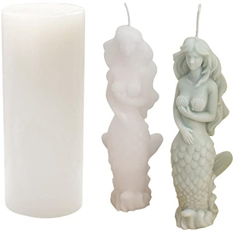 Mermaid Soap Mould Mermaid Silicone Candle Mould Handmade Silicone Mould for Soap, Candle, Praline, Silicone Moulds for Soaps, Bombs, Upper Body Humanoid Lower Body Fish Shape
