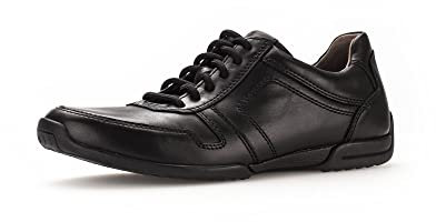 Pius Gabor Hombre Zapatillas, de Caballero Zapatillas Bajas,Plantilla Intercambiable,Ocio,Zapato bajo,Zapato de Calle,Negro (Black),44.5 EU / 10 UK