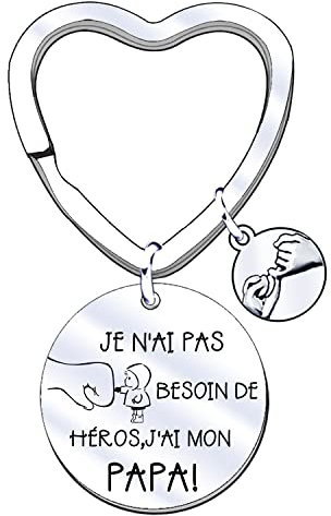 MNBVBV Porte-clés Papa Cadeau Anniversaire Naissance personnalisé fille pas cher,Cadeau pour La fête des Pères l'anniversaire Thanksgiving et Noël, Argenté