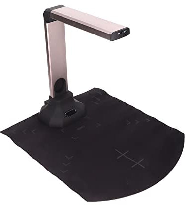 Dokumentenscanner, Tragbarer 15 Megapixel Buchscanner, USB Dokumentenkamera, A4 Erfassung, Mehrsprachige OCR-Erkennung, Integriertes LED Licht, für Live Demo, Online Unterricht