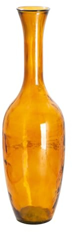 GILDE Grande vaso decorativo XL, vaso da pavimento in vetro reyceltem – Vaso in vetro Arturo – decorazione soggiorno colore arancione-giallo – altezza 65 cm