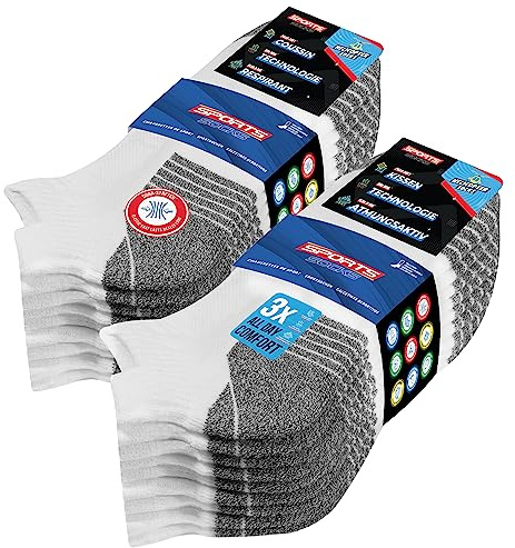SOXCO Chaussettes Homme Femme Sport Socquettes Basses Courtes - Lot de 10 Paires