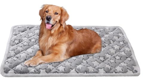 MoonxHome Hundebox-Matten, weiche, wendbare Hundebett-Matte, Katzenmatte, 90 x 60 cm, kurze Plüsch-Haustiermatte, Kistenunterlage für mittelgroße Hunde, 1,5 cm dicke, dünne Hundematte,