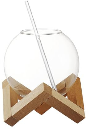 Colcolo Copa de Cristal para cóctel, Forma de Bola Transparente con Soporte, cristalería, Bola de Cristal esférica, Vaso de Whisky para Regalos, Accesorios