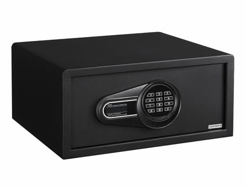 KARAT Tresor Möbeltresor Safe mit LED-Anzeige - 20 x 42 x 38 cm, Anthrazit - elektronisches Zahlenschloss, Kombinationsschloss - Wandtresor für Zuhause mit Verriegelungsbolzen (Sadiola)