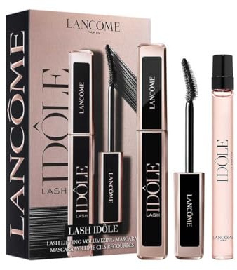 Lancôme, Lash Idôle Wimpernmasken-Set, Mascara Lash Idôle + Parfum Idôle Eau de Parfum, 10 ml, für Volumensteigerung und Wimpernlifting, 2 Stück