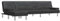 Wenjingqi 3157265 Schlafsofa in L-Form, Kunstleder, Schwarz, 255 x 140 x 70 cm