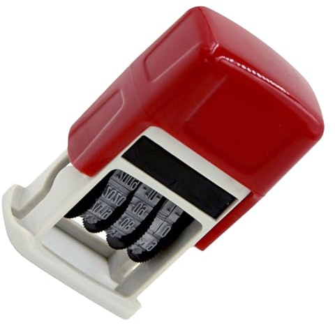 Rubber Stamp Line Dater Adjustable English Date & Number Stamp for Scrapbooking