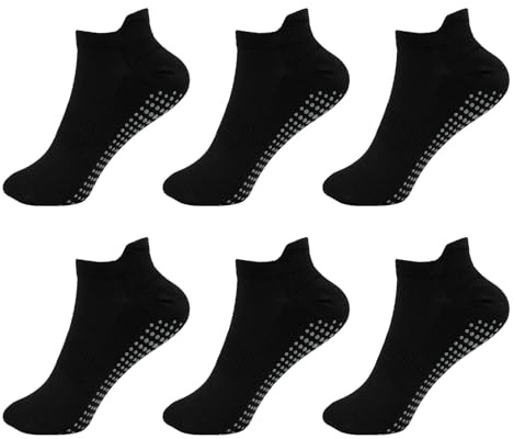 EceoThsy Yoga strumpor för kvinnor, 3 stycken halkfria stoppstrumpor ABS-strumpor för yoga, pilates, Barre, dans, balett, kampsport och fitness – unisex, reformer pilates, strumpor damer storlek 37–42