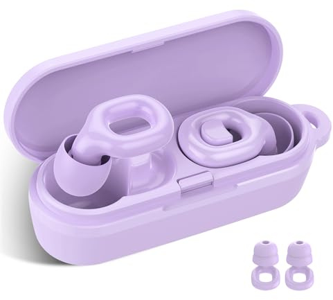 Ohrstöpsel zum Schlafen, wiederverwendbar Silikon-Ohrenstöpsel mit Einzel/Doppelkappen 35 dB Geräuschreduzierung Ohrstöpsel, 7 Paar Ohrkappen in XS/S/M/L für Schlaf, Fokus, Konzerte, Reisen(Rosa)