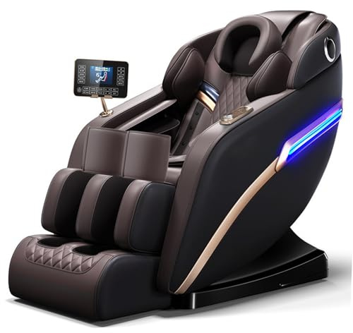 Fauteuil De Massage Confortable Et Relaxant, Doté De Fonctions De Massage Pneumatique Complet Du Corps Et De Chauffage, Adapté Aux Bureaux À Domicile.(Bruin)
