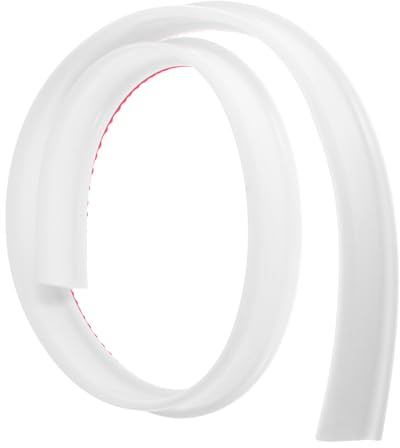 VINTORKY Striscia para Acqua per Bagno in Silicone Bianco Morbido e Sicuro, Flessibile per Separazione Acqua Doccia e WC, Lunghezza 1 Metro per Pavimenti Umidi