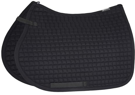 Eskadron Tapis de Selle en Coton - Standard - Noir - Dressage