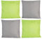 Coen Bakker Jack 4X Outdoor Lounge Kissen 45x45cm viele Farben Dekokissen inkl. Füllung Wasserfest Sitzkissen Garten Stuhl, Farbe:2X Grau - 2X Grün