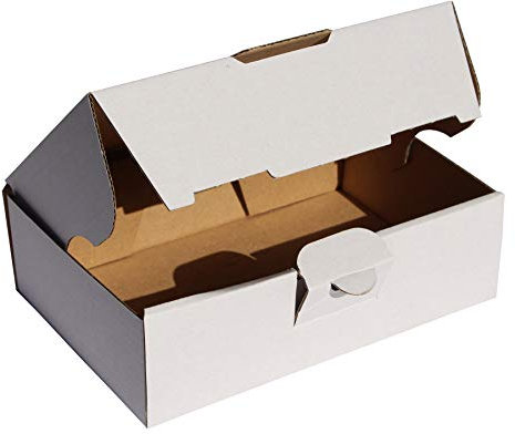 400 St. Maxibriefkarton 160 x 110 x 50 mm DIN A6 weiß Warensendung Faltkarton, Warenpost, Klappdeckelkarton