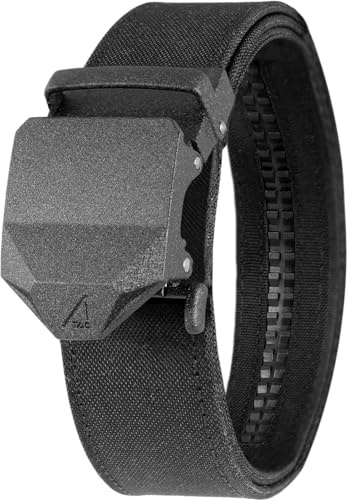 ACE Schakal Armébälte för män - taktiskt byxbälte för män med snabbfäste utan hål - slät nylon - 127 cm