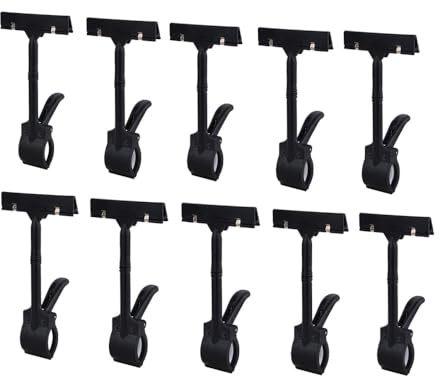 10 clips de exhibición de señales,clips de plástico para carteles,soporte de clip de pantalla,clip para carteles de merchandise,etiquetas de precios,clip para supermercado,oficina en casa,color negro