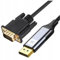 CO2 DisplayPort a VGA D-SUB 2K/60Hz, Full HD 1080p, Plug & Play, placcato oro, adattatore unidirezionale, convertitore, compatibile con laptop, monitor, proiettori, alluminio grigio spazio (1m)