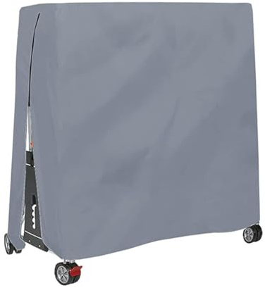 Table Tennis Table Cover 420D Oxford Waterproof Fabric Table Cover Outdoor Table Tennis Table Protective Cover 185 x 165 x 70 cm (Grey) Leisure Sports