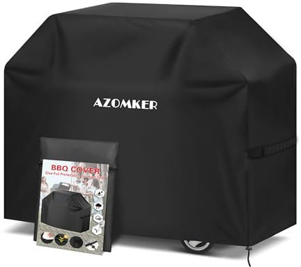 AZOMKER Grillabdeckung Wetterfest, Grillabdeckung, Grill Abdeckung, Gasgrill Abdeckung Wetterfest, Grill Abdeckhaube (165x71x122 cm/ 65x28x48 in)
