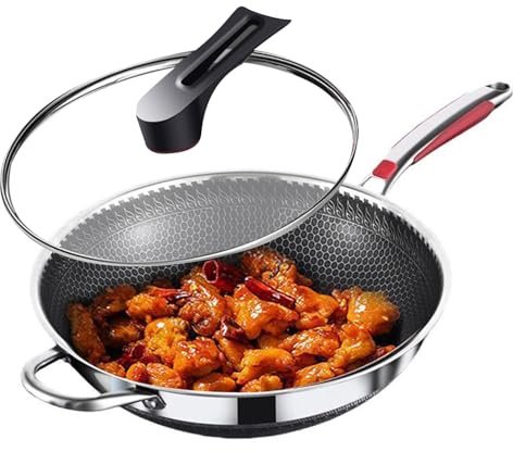 Sartén ligera con sartén no -STIAK - Sartén duradera resistente a los arañazos, apta para viajes | Utensilios de cocina portátiles con tapa para cocinar panqueques huevos sopas Prepare saludable