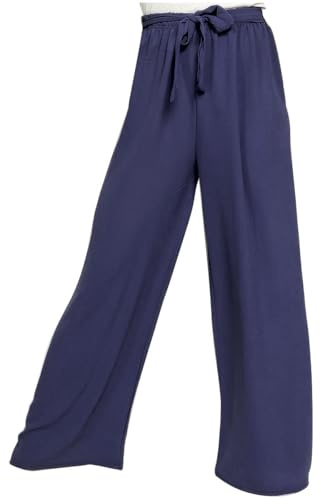 Charmoni - Pantalon Femme Taille élastique réglable Fluide décontracté Taille Unique