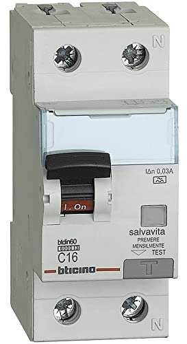 BTICINO GN8813A16 - BTDIN60 - MAGN Diff A 1P+N 16A 6KA 30MA