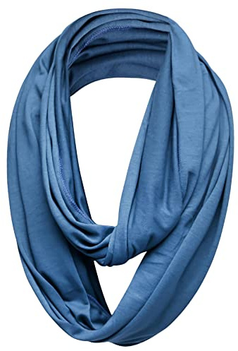 Mélange De Coton Jersey Uni Écharpe Tube - Bleu Sarcelle