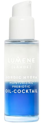 LUMENE Nordic Hydra Moisturizing Prebiotic Oil-Cocktail | Aceite facial bifásico para pieles deshidratadas y reparación de la barrera cutánea | Con aceites botánicos nórdicos y prebióticos | 30 ml