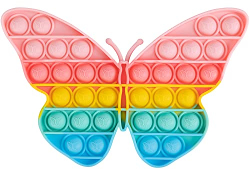 AIZIXIN Pop Bubble Fidget Sensory Toys, Squeeze Sensory Toys, Novelty Gifts for Boys and Girls, Stress Relief and Anti-Anxiety Tools for Kids and Adults (Butterfly)