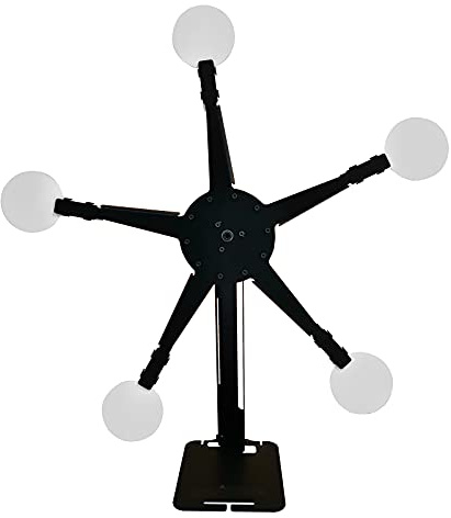 Atflbox Resetting and Rotate The Metal Shooting Target Stand with 5 Steel Plates for Pistol Airsoft BB Guns (Star Plus)