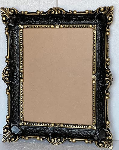 artissimo Marco de fotos barroco negro y dorado sin cristal, 56 x 46 cm, marco de fotos antiguo, 30 x 40 cm, 3049