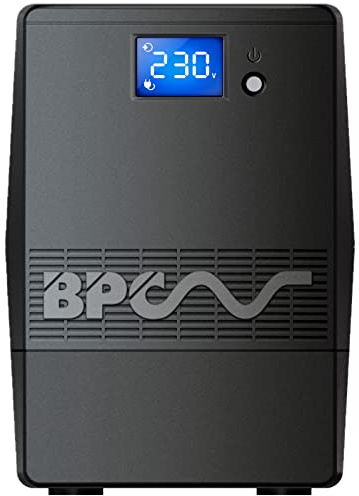BPC Energy UPS Power Supply UK, Computer Uninterruptible Power Supply Units - 600VA /360Watts UPS with Battery Backup, 3 IEC Outputs for Surge Protection Ideal for Home or Office, 2 Year Warranty