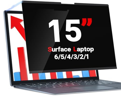 ZOEGAA Filtro Privacy da 15 pollici per Surface, Schermo Protettivo Magnetico Rimovibile per Surface Laptop 3/4/5