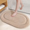 COLOR&GEOMETRY Tapis de Bain Antidérapant Beige 40 x 60 cm, Absorbant et Doux pour Salle de Bain, Toilette, Baignoire, Vanité - Lavable