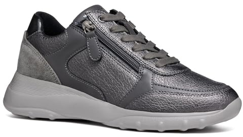 Geox D Alleniee B, Sneaker Donna, Grigio Scuro, 42 EU