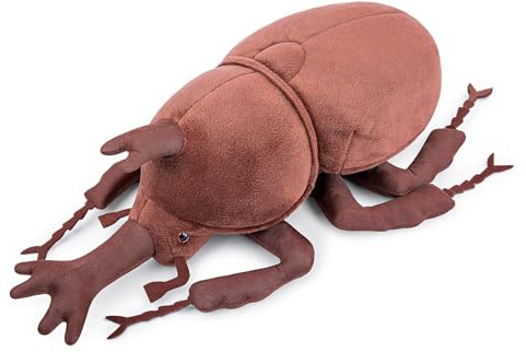 lilizzhoumax Mjuk leksak atlaskalbagge 25 cm (10 tum), simulerat djur mjuk leksak atlaskalbagge realistisk insekts-plyschleksak för vilda djur, gåva till vänner och barn lurvigt mjukisdjur