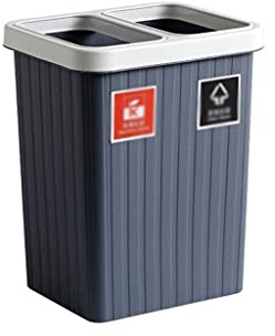JOYNOW Papeleras para Cocina Garbage Sorting Bin Rectangular Trash Bin 2 Trash Bins Integrated Trash Bin Recycling Waste Paper Basket Trashbin(A)